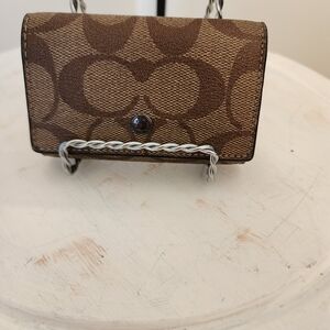 Coach 5 Ring Key case in Signature Canvas NWOT